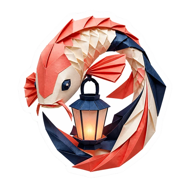 A little paper magic, a origami sticker